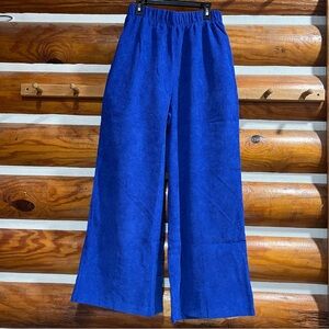 NWOT Zenana Vibrant Blue Corduroy Wide-Leg Pants Small